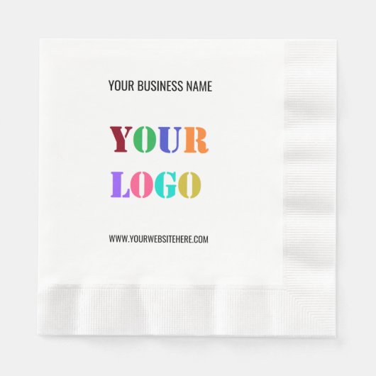 Benutzerdefinierte Logo- und Textwerbung für Neape Serviette (Vorderseite)