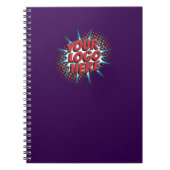 Benutzerdefinierte Logo-Upload - Lila für Unterneh Notizblock (Vorderseite)