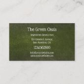 Benutzerdefinierte Logo Vegetarische Gaststättenka Visitenkarte (Rückseite)