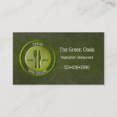 Benutzerdefinierte Logo Vegetarische Gaststättenka Visitenkarte (Vorderseite)