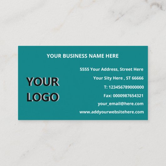 Benutzerdefinierte Logo-Vollkontaktangaben Berufli Visitenkarte (Rückseite)