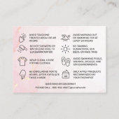 Benutzerdefinierte Logo-Waxing-Aftercare-Karte Visitenkarte (Rückseite)