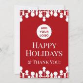 Benutzerdefinierte Logo-Weihnachtskarte Feiertagskarte (Vorderseite)