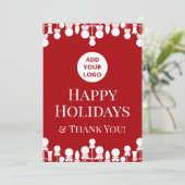 Benutzerdefinierte Logo-Weihnachtskarte Feiertagskarte (Stehend Vorderseite)