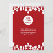 Benutzerdefinierte Logo-Weihnachtskarte Feiertagskarte (Rückseite)