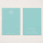 Benutzerdefinierte Logo-weiße Grenz-Aquarellkarte  (Vorne & Hinten)