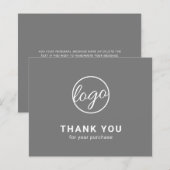 Benutzerdefinierte Logograu Budget Dankeskarten (Vorne/Hinten)