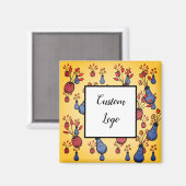 Benutzerdefinierte Logoquadrat-Magnete, ersetzen S Magnet (Vorderseite/Rückseite)