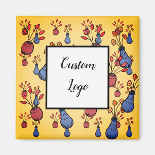 Benutzerdefinierte Logoquadrat-Magnete, ersetzen S Magnet