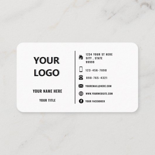 Benutzerdefinierte Logos Moderne Gestaltung Ihrer  Visitenkarte (Rückseite)