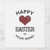 Benutzerdefinierte Logos und Text glücklich Oster Weinetikett (Einzelnes Label)