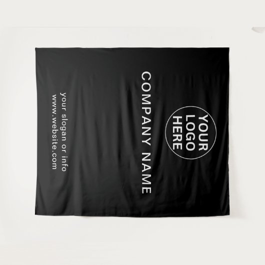 Benutzerdefinierte Logos und Text-Markenbezeichnun Wandteppich (Vorderseite (Horizontal))