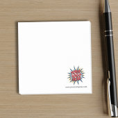 Benutzerdefinierte Logos und Website-Informationen Post-it Klebezettel