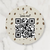 Benutzerdefinierte Logoschilder mit QR-Code Geschenkanhänger (Rückseite)
