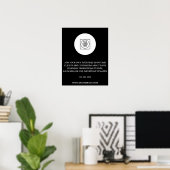 Benutzerdefinierte Logotext-Branding Minimal Black Poster (Heimbüro)