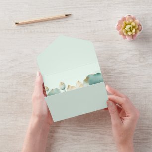 Benutzerdefinierte Lotus-Blume Brautparty-Dankesch All In One Einladung