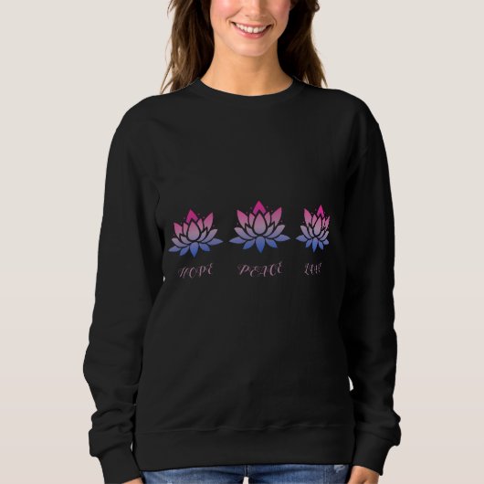 benutzerdefinierte Lotus-Blume Sweatshirt (Vorderseite)