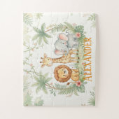 Benutzerdefinierte Löwe Giraffe und Elefant Jungle Puzzle (Vertikal)