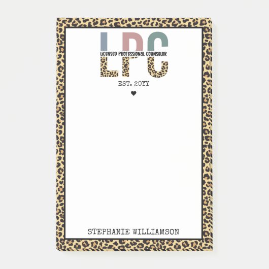 Benutzerdefinierte LPC lizenzierte Berufliche Coun Post-it Klebezettel (Vorderseite)