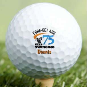 Benutzerdefinierte lustige blaue Golfbälle zum 75.