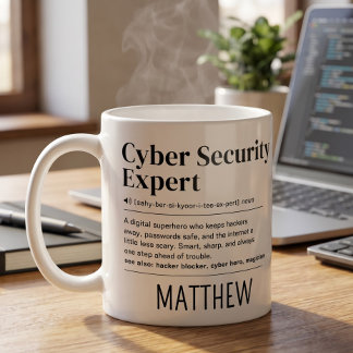 Benutzerdefinierte lustige Cyber-Sicherheitsexpert Kaffeetasse