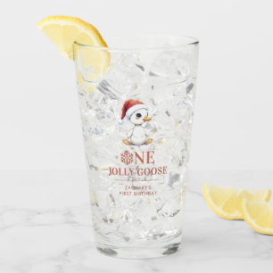 Benutzerdefinierte lustige Gans Dezember Erster Ge Glas