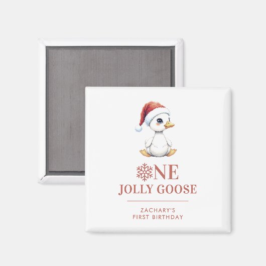 Benutzerdefinierte lustige Gans Dezember Erster Ge Magnet (Vorderseite/Rückseite)