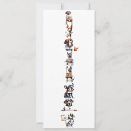 Benutzerdefinierte lustige Hunde mit Signs Countdo Feiertagskarte