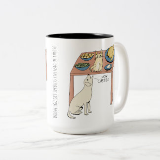 Benutzerdefinierte lustige Katze Golden Retriever  Zweifarbige Tasse