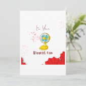 Benutzerdefinierte lustige Liebe Größte Lüfterkart Einladung (Stehend Vorderseite)