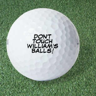 Benutzerdefinierte lustige Nachricht und Name Golfball