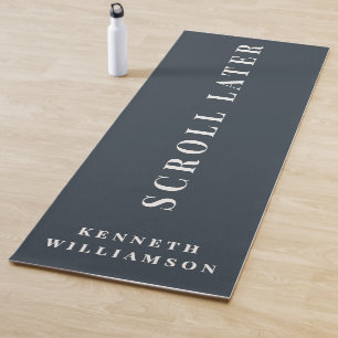 Benutzerdefinierte lustige navyblaue weiße minimal yogamatte