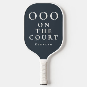 Benutzerdefinierte lustige navyblaue weiße OOO min Pickleball Schläger