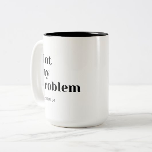Benutzerdefinierte lustige Pensionierung Geschenk  Zweifarbige Tasse (Vorderseite Links)