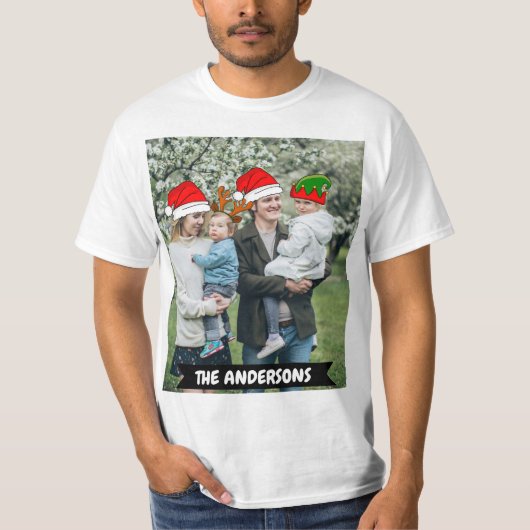 Benutzerdefinierte lustige Weihnachten Familienfre T-Shirt (Vorderseite)