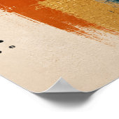 Benutzerdefinierte Luxus-Gold-Navy-Abstrakte Moder Poster (Ecke)