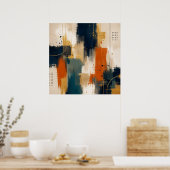 Benutzerdefinierte Luxus-Gold-Navy-Abstrakte Moder Poster (Küche)