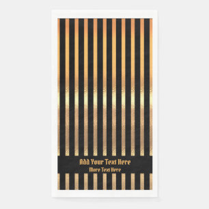 Benutzerdefinierte Luxus-Schwarz-Gold-Streifen  Serviette