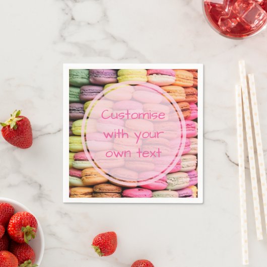 Benutzerdefinierte Macaroons Serviette (Beispiel)