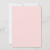 Benutzerdefinierte Mädchen-Rosa-Schleife Einladung (Rückseite)