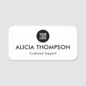 Benutzerdefinierte Magnetname-Tags mit Logo Namensschild (Vorderseite)