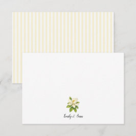 Benutzerdefinierte Magnolienmalerei-Streifen-Vorbe Dankeskarte