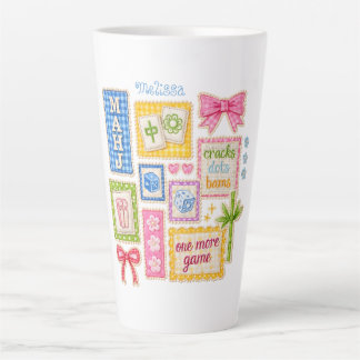 Benutzerdefinierte Mahjong-Patches Faux-Stickerei Milchtasse