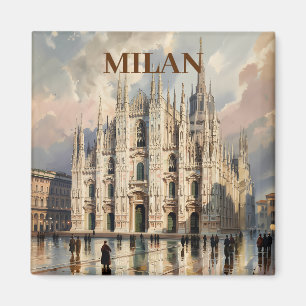 Benutzerdefinierte Mailand-Dom-Mailand-Vintage-Aqu Magnet
