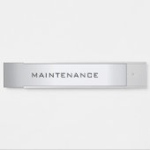 Benutzerdefinierte Maintenance-Text-Elegante Silve Türschild (Vorderseite )