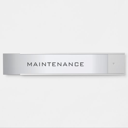 Benutzerdefinierte Maintenance-Text-Elegante Silve Türschild (Vorderseite )