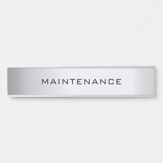 Benutzerdefinierte Maintenance-Text-Elegante Silve Türschild (Vorderseite )