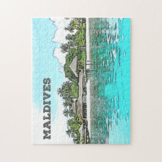 Benutzerdefinierte Malediven Puzzle (Vertikal)