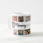 Benutzerdefinierte Mama 18 Foto-Collage Kaffeetasse (Vorderseite Links)