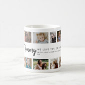 Benutzerdefinierte Mama 18 Foto-Collage Kaffeetasse (Mittel)